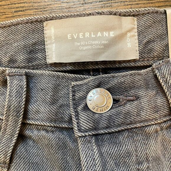 NWT Everlane 90s Cheeky Ankle Jean High Rise Washed Gray Crop 26 - Picture 4 of 6